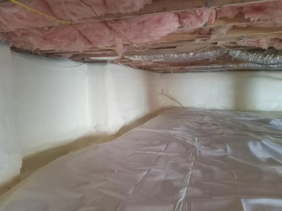 Crawl space encapsulation with closed-cell spray foam for Attic Insulation in Flower Mound